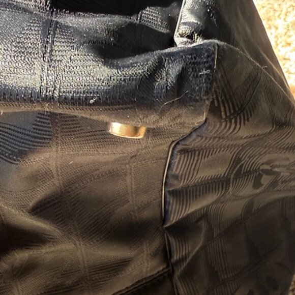 Chanel New Travel Line Tote MM Bag Nylon Jacquard Leather Black - Picture 10 of 16